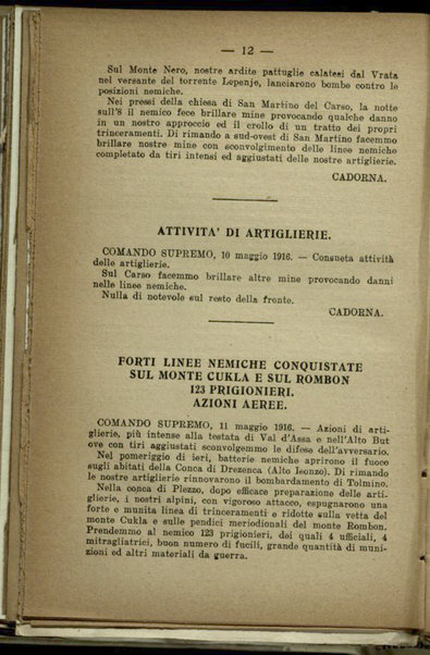 Il diario della nostra guerra : bollettini ufficiali dell'esercito e della marina